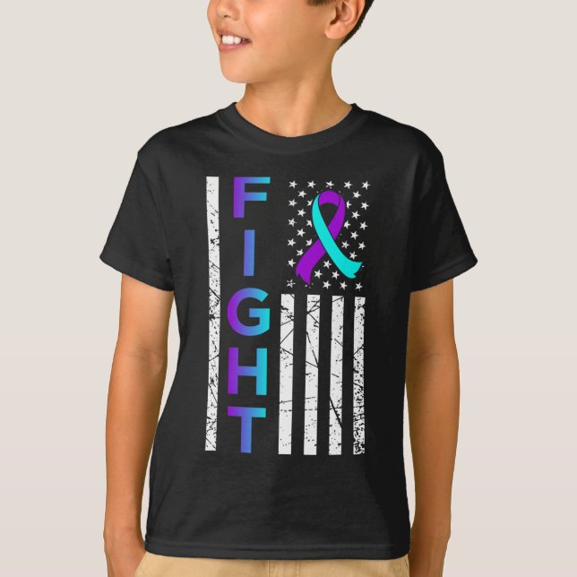 T-shirt Lutter contre le drapeau américain Joyeux soutien  (Devant)
