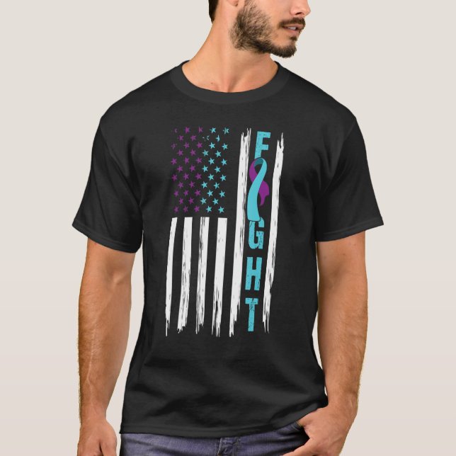 T-shirt Lutter contre le suicide Sensibilisation Drapeau a (Devant)