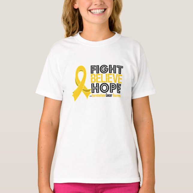 T-shirt Lutter contre l'espoir - Neuroblastoma Cancer (Devant)