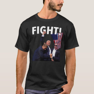 T-shirt Lutter Contre Trump 2024 Victime D'Une Blessure Lo