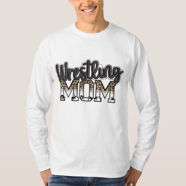 T-shirt Lutter Maman Leopard Drôle Lutter Dons Pour Wrestl (Devant)