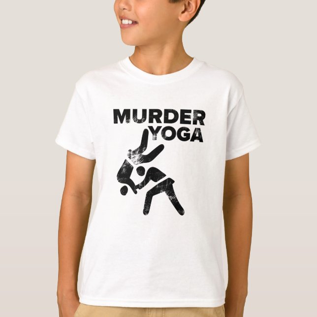 T-shirt Lutter Meurtre Yoga Drôle Jiu Jitsu Don (Devant)