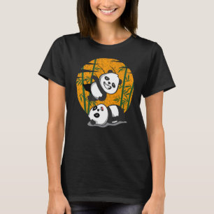 T-shirt Lutter Pandas Chinois Bambou Manger des animaux êt