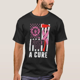T-shirt Lutter Pour Un Pompier En Cure US Drapeau Cancer D