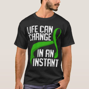T-shirt Lutter TBI Warrior Green Ribbon Traumatic Survivor