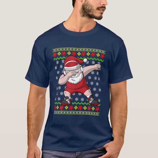 T-shirt Lutter vilain lutteur de Noël lutteur Santa Claus  (Devant)