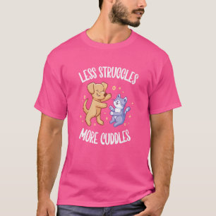 T-shirt Luttes Et Bouddles Chat Et Chien Accrochage