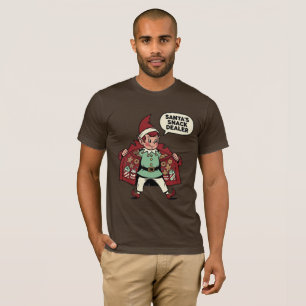 T-shirt Lutteur de friandises de Noël d'elfe du Père Noël