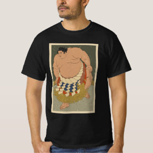 T-shirt Lutteur de sumo japonais Vintage rétro