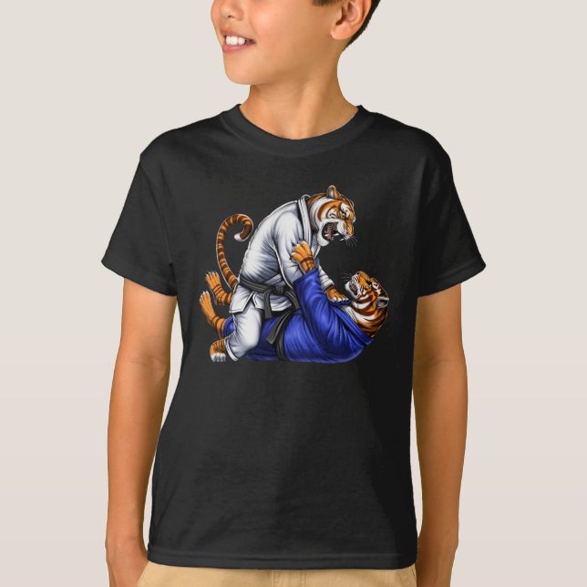T-shirt Lutteurs de Tiger Jiu-Jitsu (Devant)