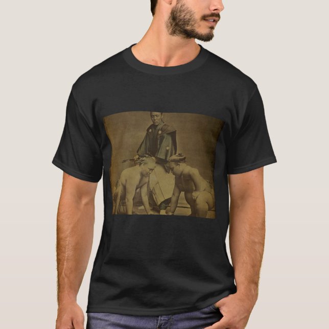 T-shirt Lutteurs japonais 1867 de sumo (Devant)