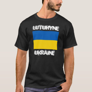 T-shirt Lutuhyne, Ukraine avec le drapeau ukrainien