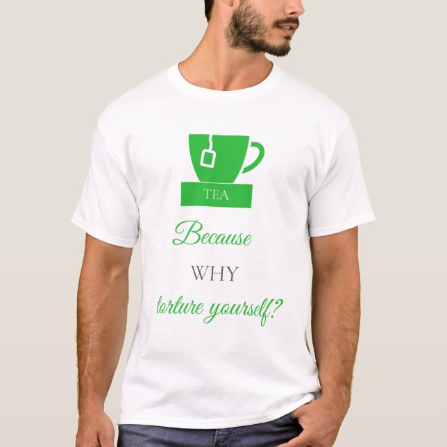 T-shirt LUVACUPPA (Green + Grey) Basic (Devant)