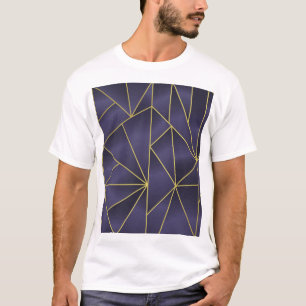 T-shirt Luxe or géométrique, arrière - plan vintage.