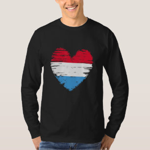 T-shirt Luxembourg Coeur Luxembourg Drapeau Luxembourg Pri