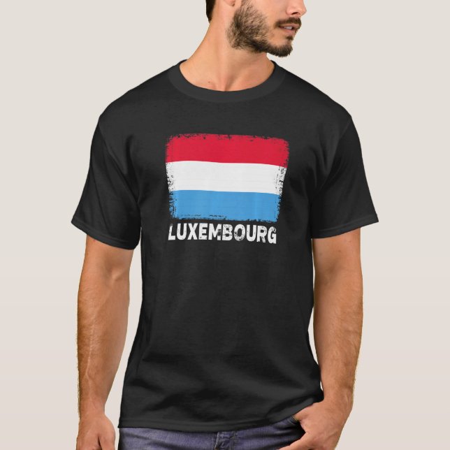T-shirt Luxembourg Drapeau Support Luxembourgeoise Personn (Devant)