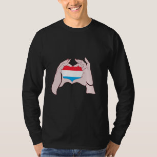 T-shirt Luxembourg Handsign Coeur Luxembourg Racines Letz