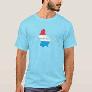T-shirt Luxembourg luxembourgeois moderne Drapeau Carte So