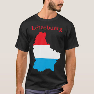 T-shirt Luxembourg Map Design Luxembourg
