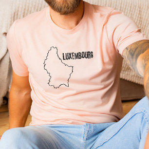 T-shirt Luxembourg Plan du pays Plan du Luxembourg