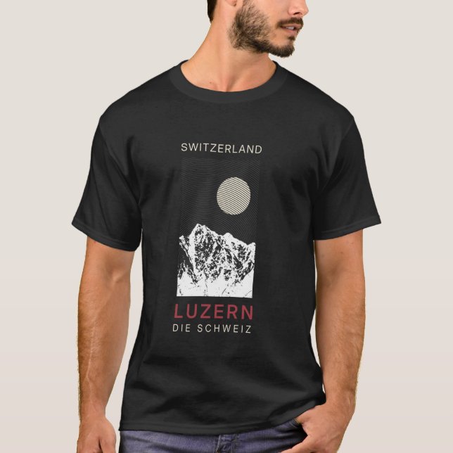 T-shirt Luzern Lucerne Suisse Ski (Devant)