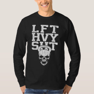 T-shirt LVT HVY SHT Skull Dumbbell Gym Fitness Bodybuildin