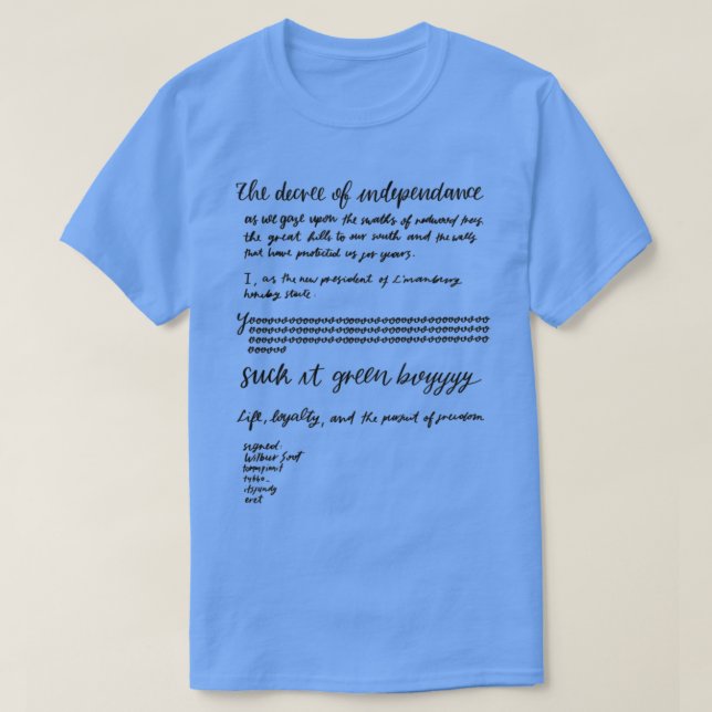 T-shirt Lx27Manburg Indépendance DreamSMP Letterin numériq (Design devant)