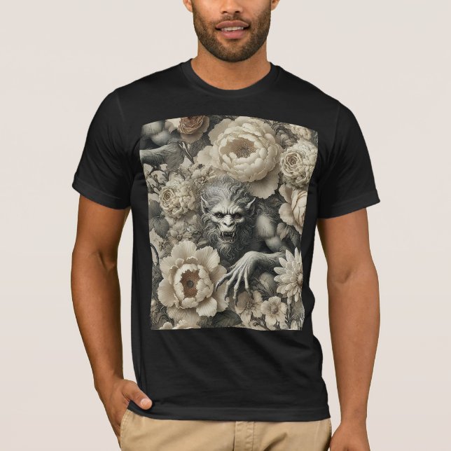 T-shirt Lycanthropic Splendor – Gothic Wearable Art (Devant)