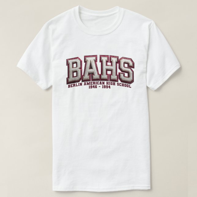 T-shirt Lycée américain de Berlin - BAHS (Design devant)