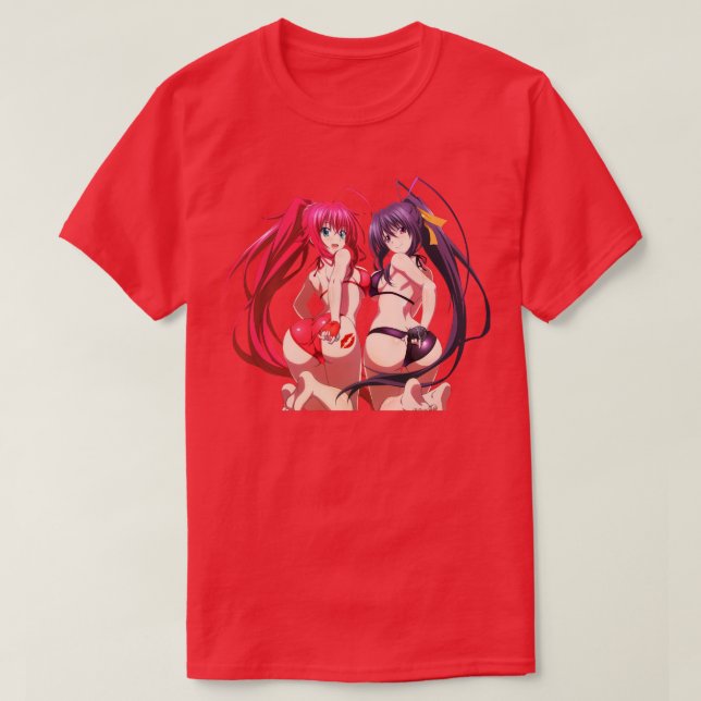 T-shirt Lycée DxD Himejima Akeno et Rias Gremory St (Design devant)