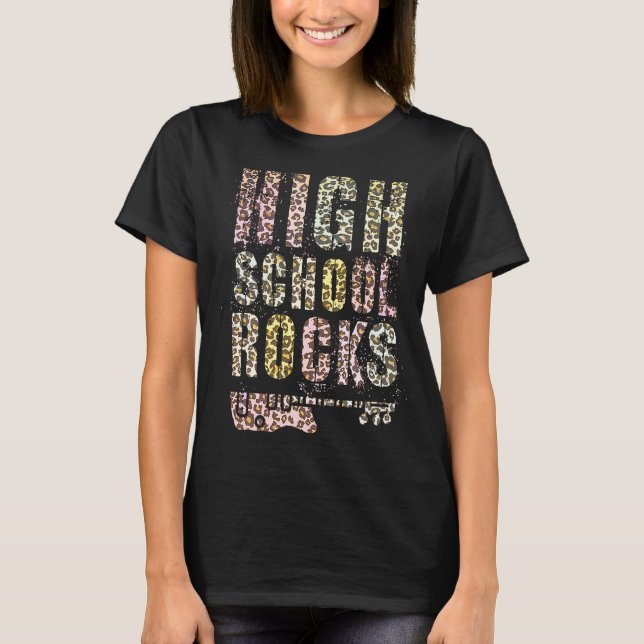 T-shirt Lycée ROCKS Étudiant Rockstar Équipe Ro (Devant)