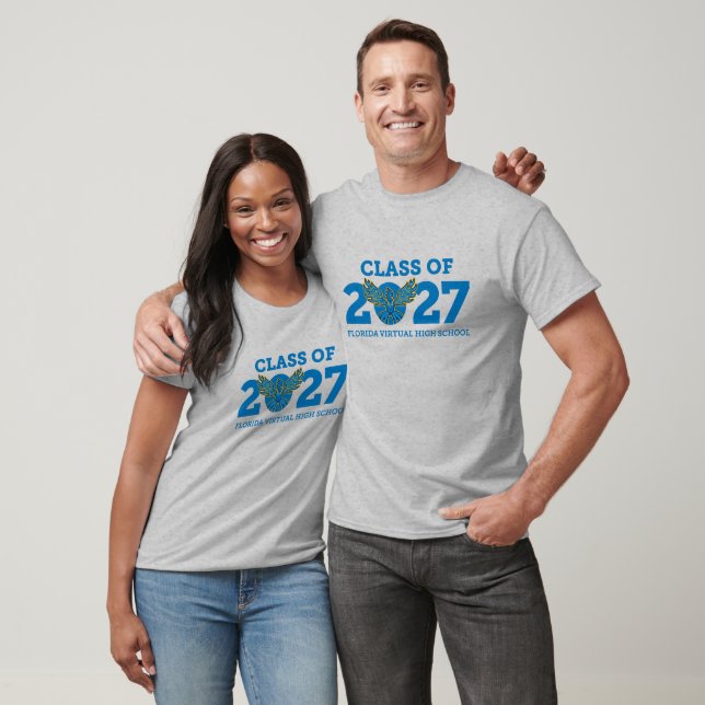 T-shirt Lycée virtuel de Floride mixte promotion 2027  (Unisexe)