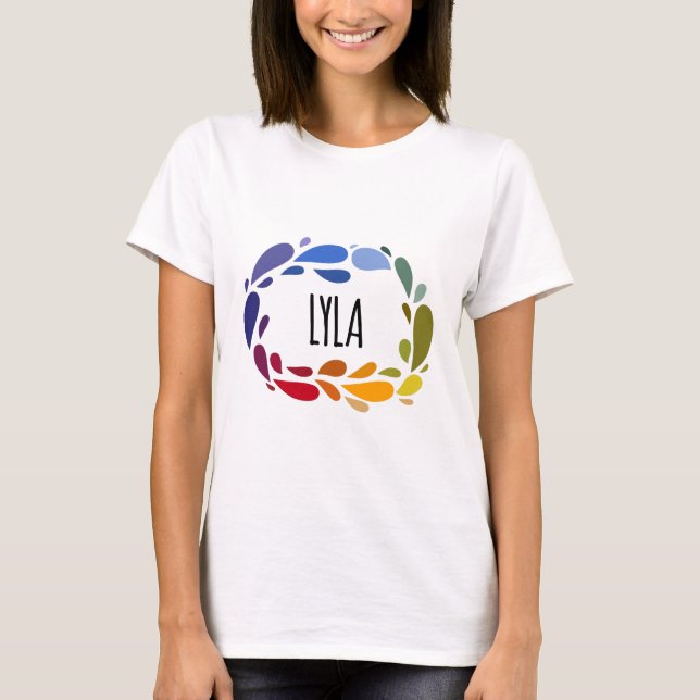 T-shirt Lyla Nom Joli cadeau coloré nommé Lyla (Devant)