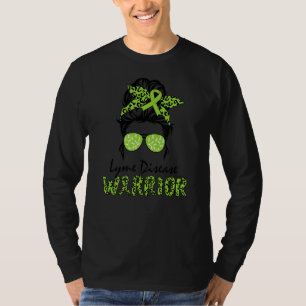 T-shirt Lyme Maladie Conscience Lime Messy Bun Maman Guerr