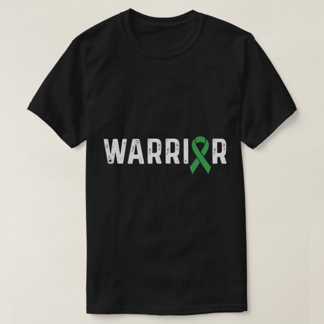 T-shirt Lyme Maladie Sensibilisation Green Ribbon Warrier (Design devant)