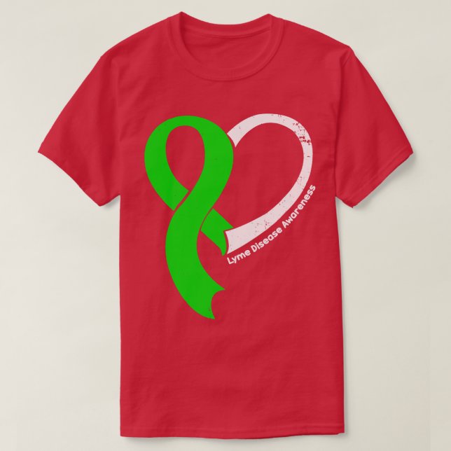 T-shirt Lyme Maladie Sensibilisation Hope Love Heart Ribbo (Design devant)