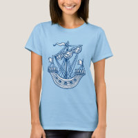 Lymphad (Bateau héraldique) - Indigo Style Blue