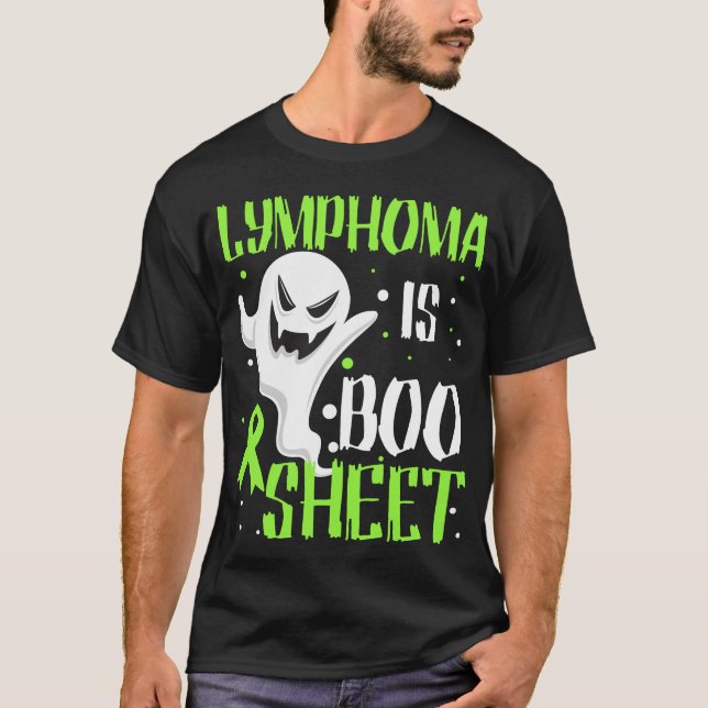T-shirt Lymphoma Cancer Awareness Halloween Boo Sheet (Devant)