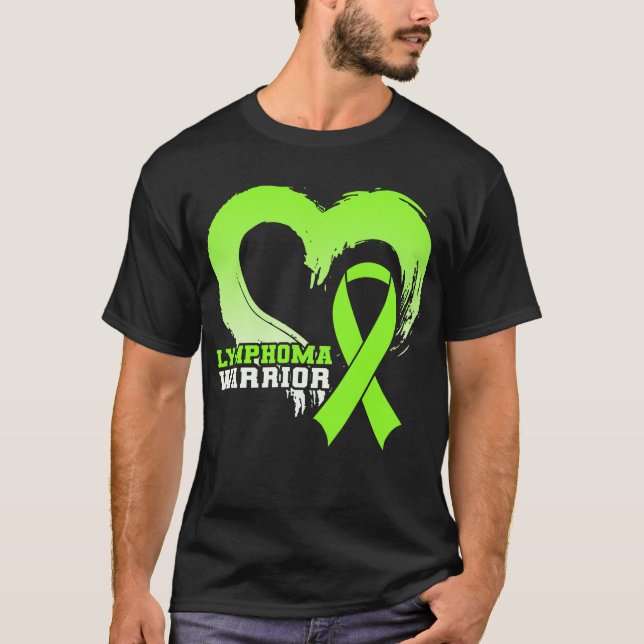 T-shirt Lymphoma Guerrier de sensibilisation Coeur (Devant)