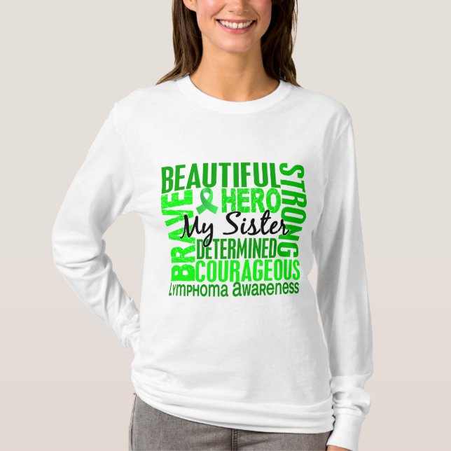 T-shirt Lymphome carré de soeur d'hommage (Devant)