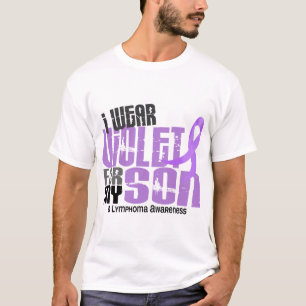 T-shirt Lymphome de Hodgkins je porte la violette pour mon