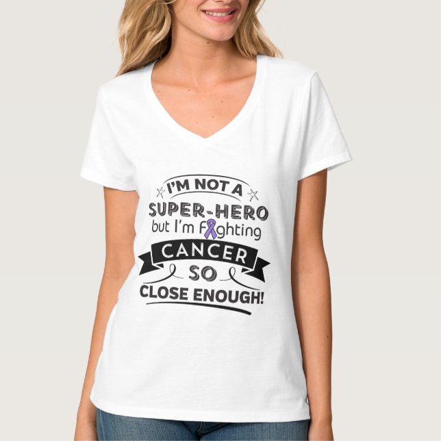 T-shirt Lymphome de Hodgkins pas un superhéros (Devant)