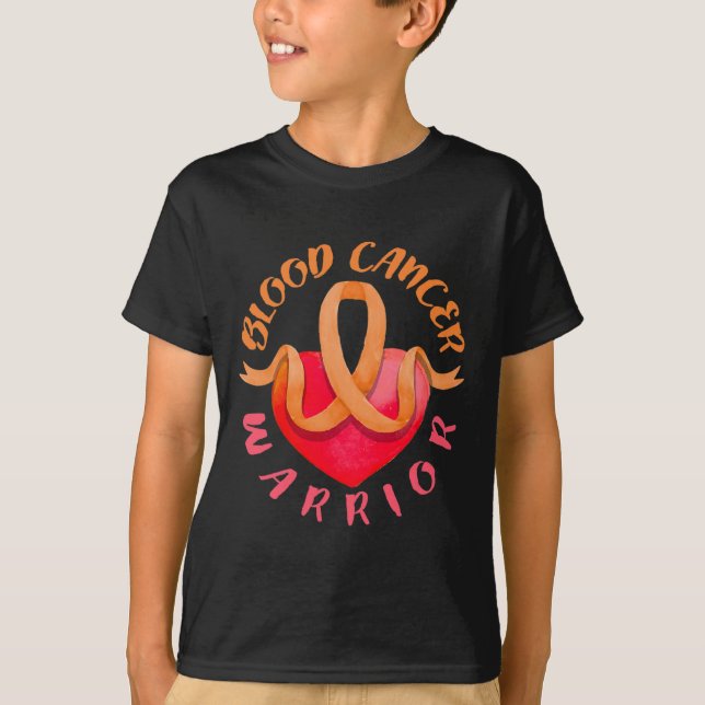 T-shirt Lymphome du guerrier du cancer du sang (Devant)
