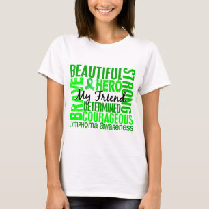 T-shirt Lymphome femelle carré d'ami d'hommage