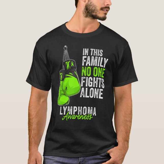 T-shirt Lymphome Mois de sensibilisation Gants Lime Green  (Devant)