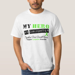 T-shirt LYMPHOME mon héros ma fille que nous gagnerons