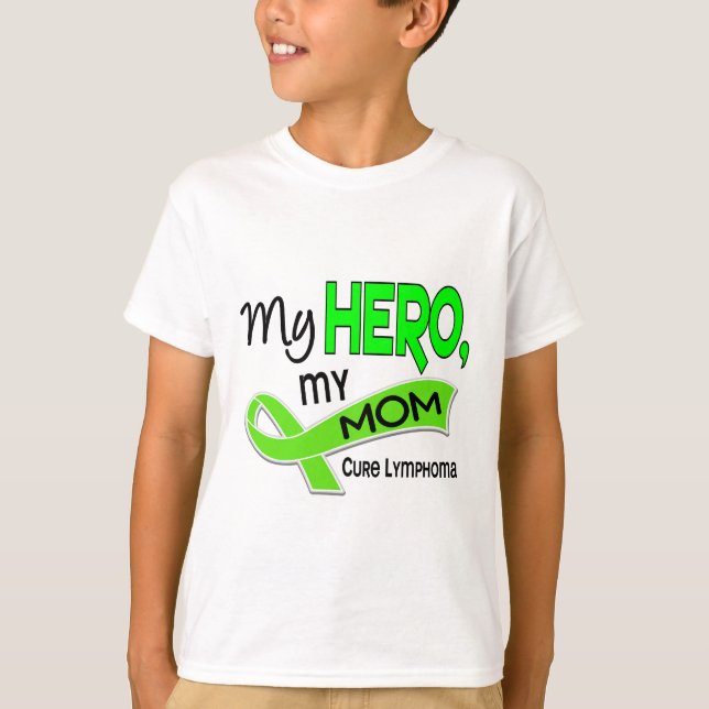 T-shirt Lymphome MON HÉROS MA MAMAN 42 (Devant)