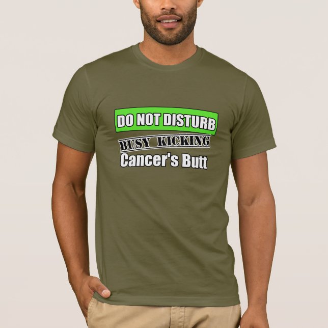 T-shirt Lymphome ne dérange pas le bouton de frappe (Devant)