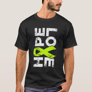 T-shirt Lymphome Sensibilisation Espoir Amour Lime Vert Ru