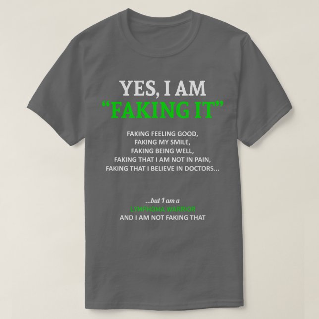 T-shirt Lymphome Sensibilisation Je Le Pousse Dans Cette F (Design devant)